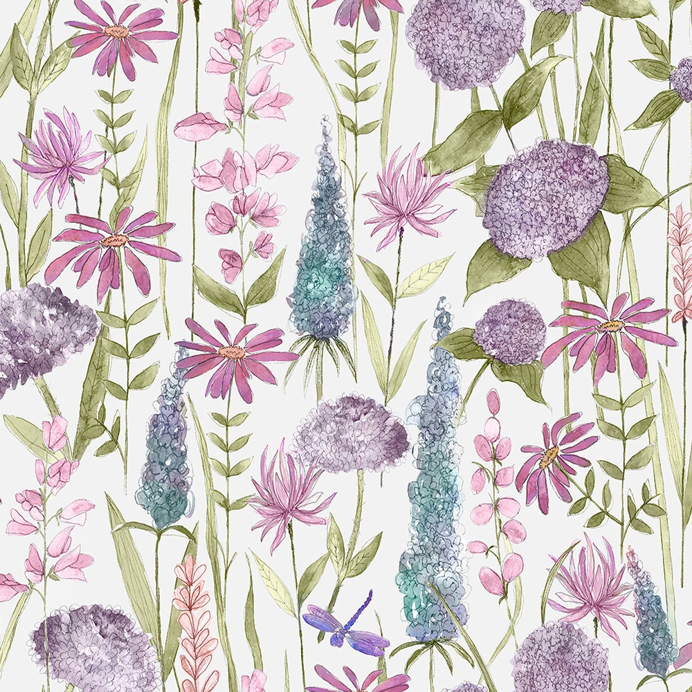 Florabunda Printed Made to Measure Curtains Verde