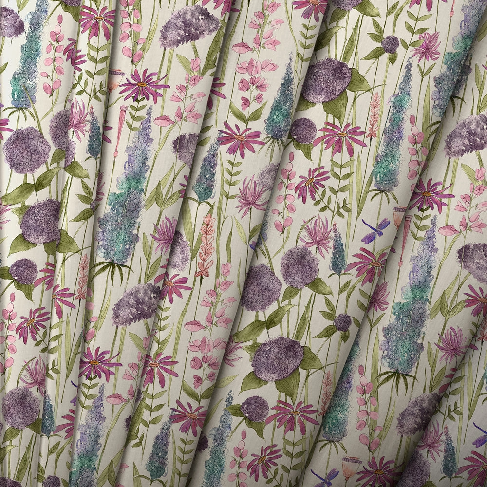 Florabunda Printed Made to Measure Curtains Verde