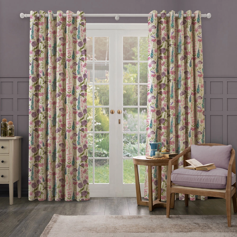 Florabunda Printed Made to Measure Curtains Verde