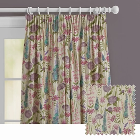 Florabunda Printed Made to Measure Curtains Verde patterned fashion rug  