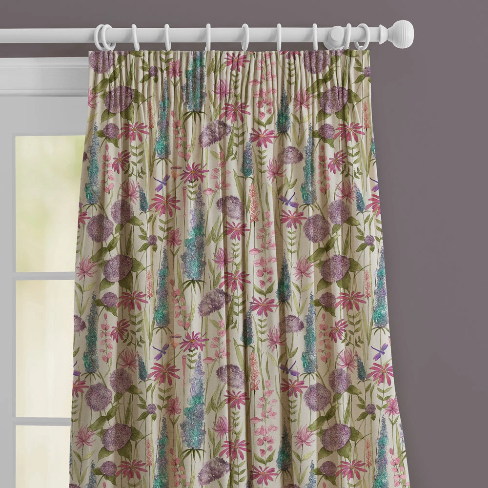 Florabunda Printed Made to Measure Curtains Verde