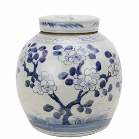 Floral Flat Top Jar home display ornament