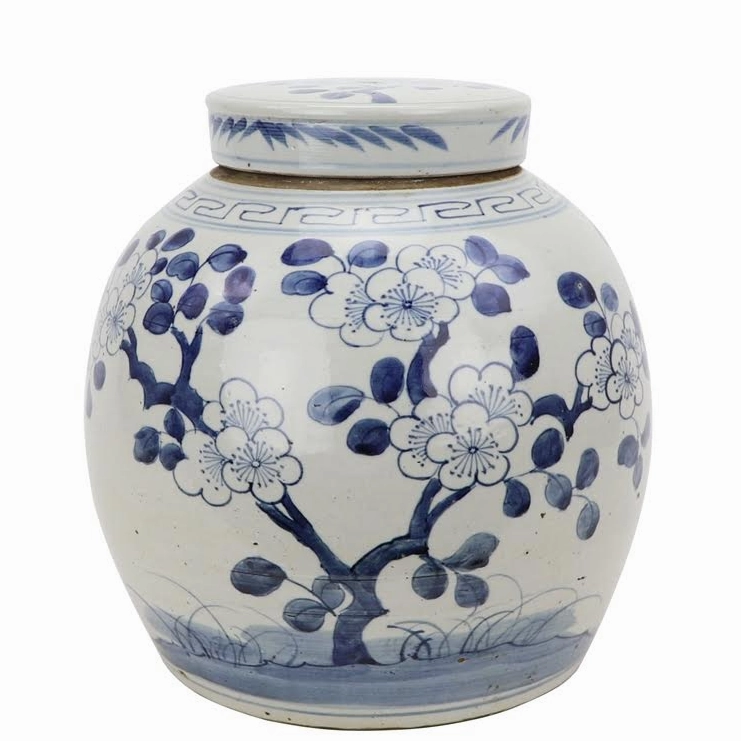 Floral Flat Top Jar home display ornament