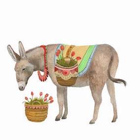 Flower Messenger: The Donkey - Art Print framed wall decor