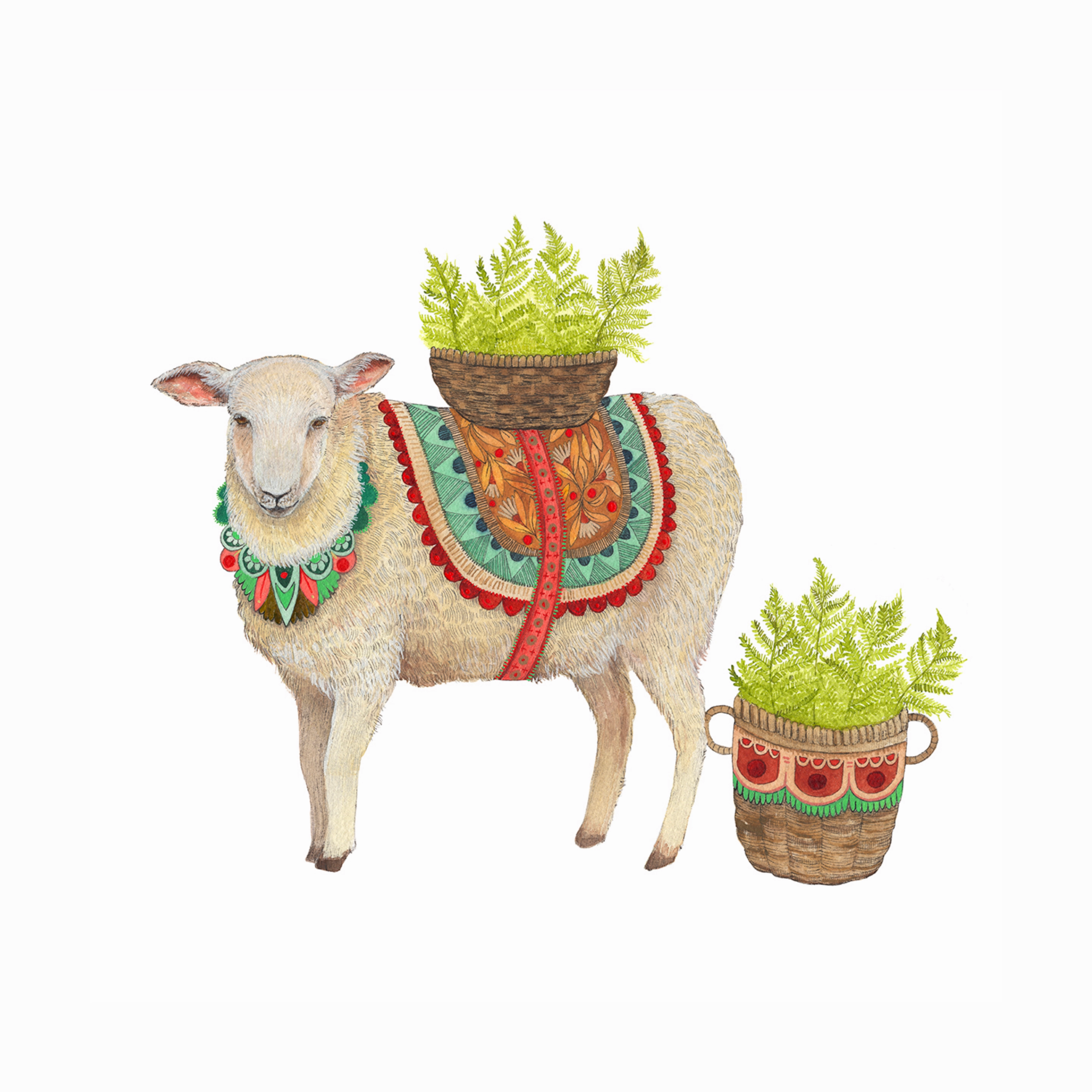 Flower Messenger: The Sheep - Art Print framed wall decor