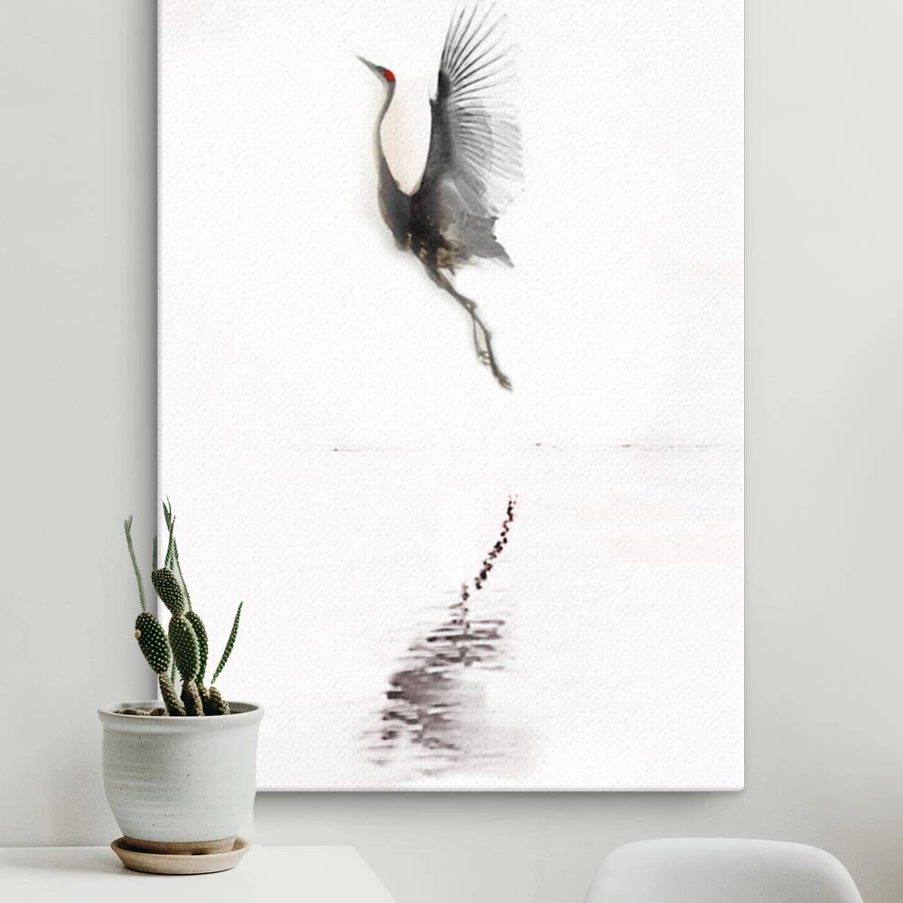 Flying Crane - Canvas Prints