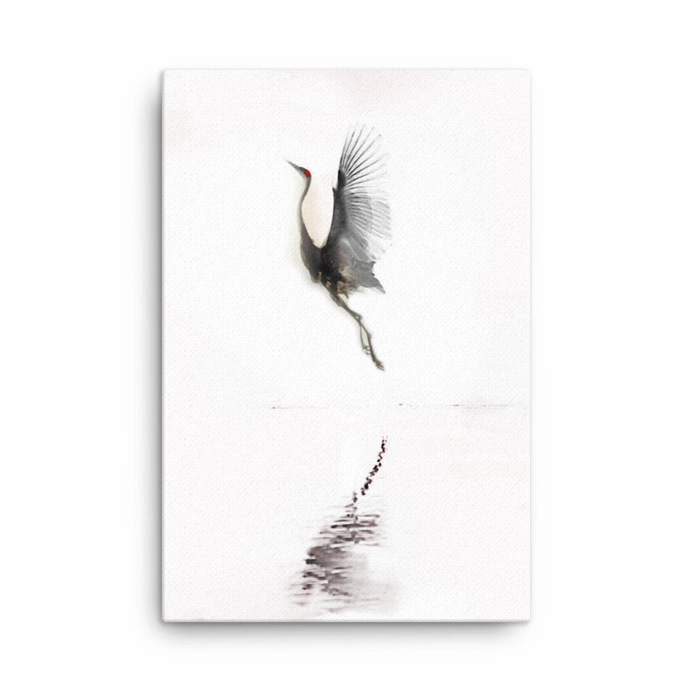 Flying Crane - Canvas Prints