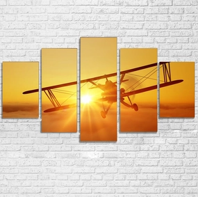 Flying is an Adventure Printed Multiple Canvas Poster canvas mural art