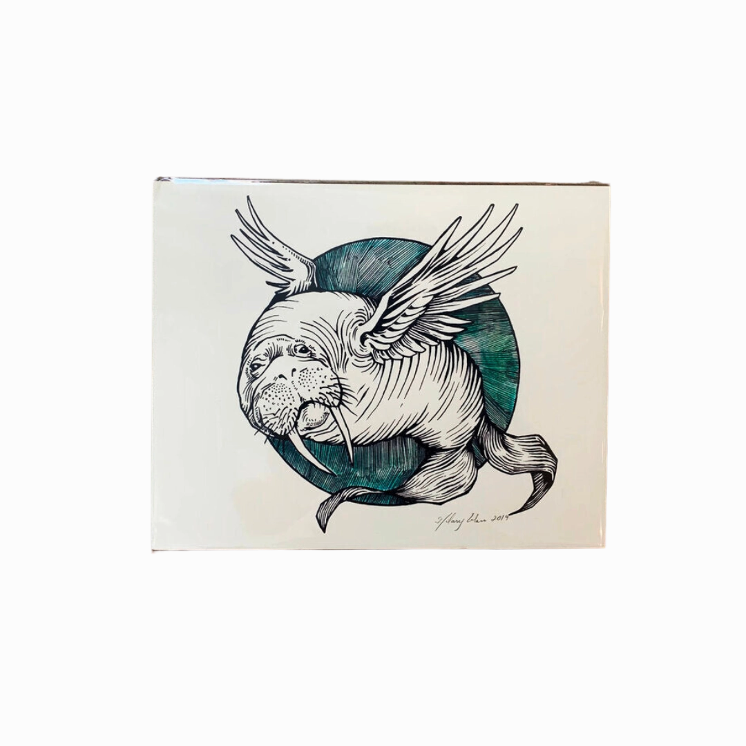 Flying Walrus 8x10 Print framed wall decor