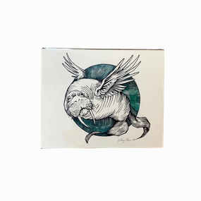 Flying Walrus 8x10 Print framed wall decor
