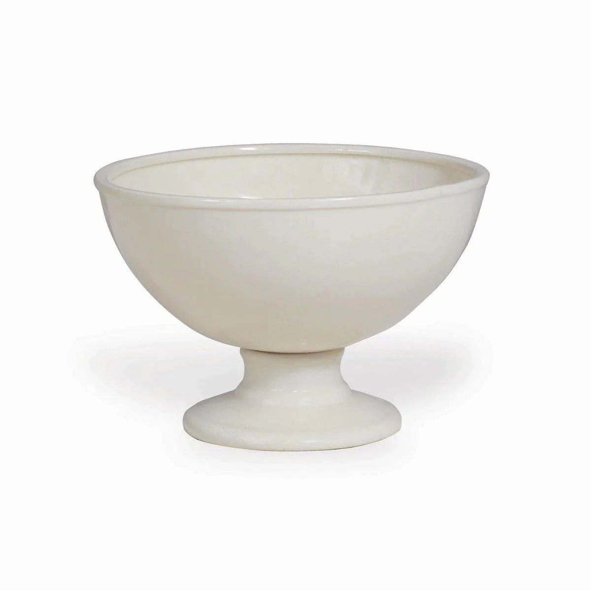 Footed Ivory Crackled Porcelain Bowl home display ornament