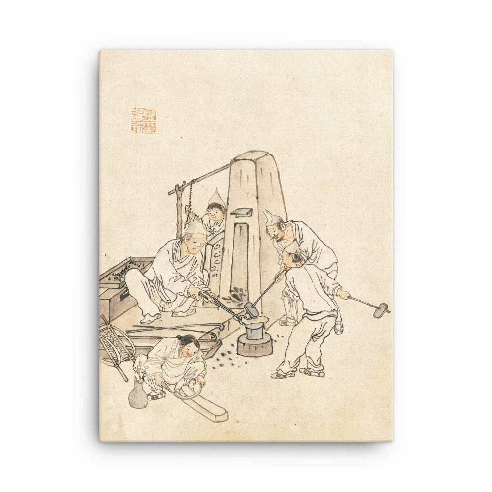 Forge, Kim Hong-do - Canvas canvas mural art