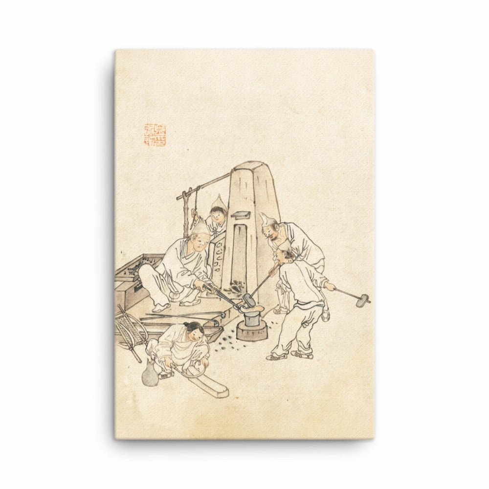 Forge, Kim Hong-do - Canvas