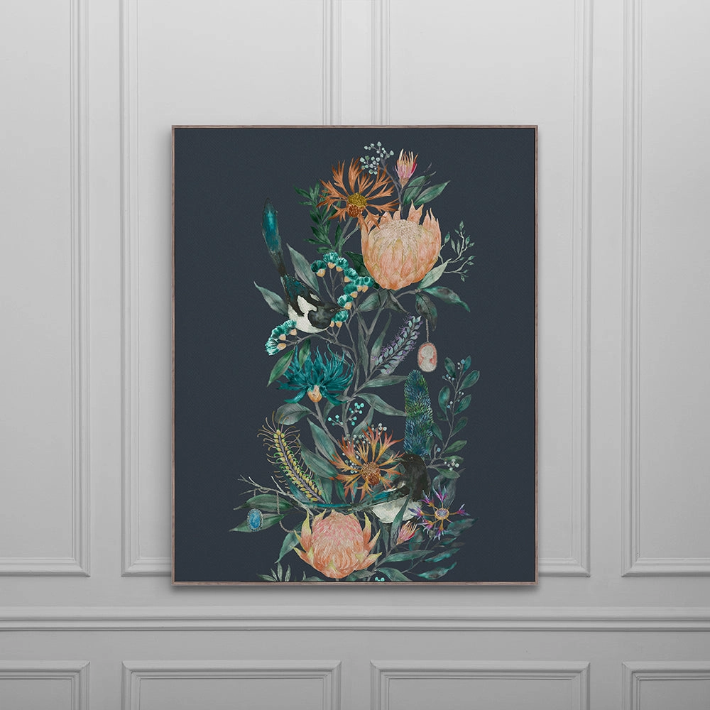 Fortazela Framed Canvas Stone