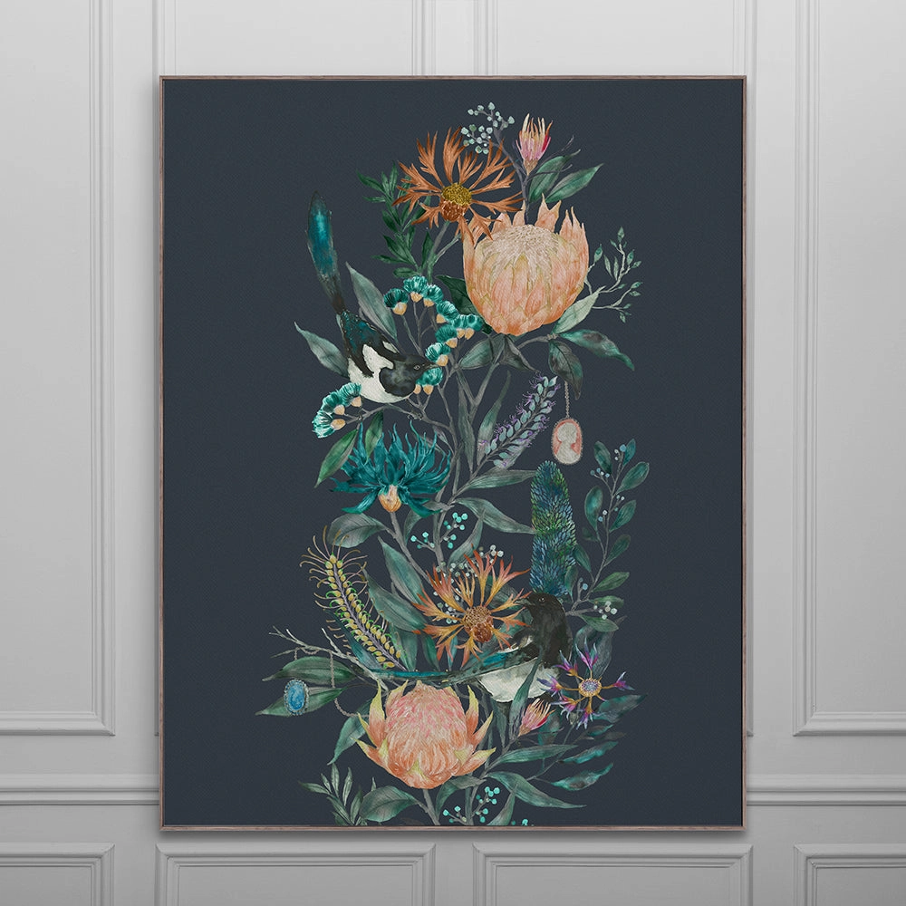 Fortazela Framed Canvas Stone
