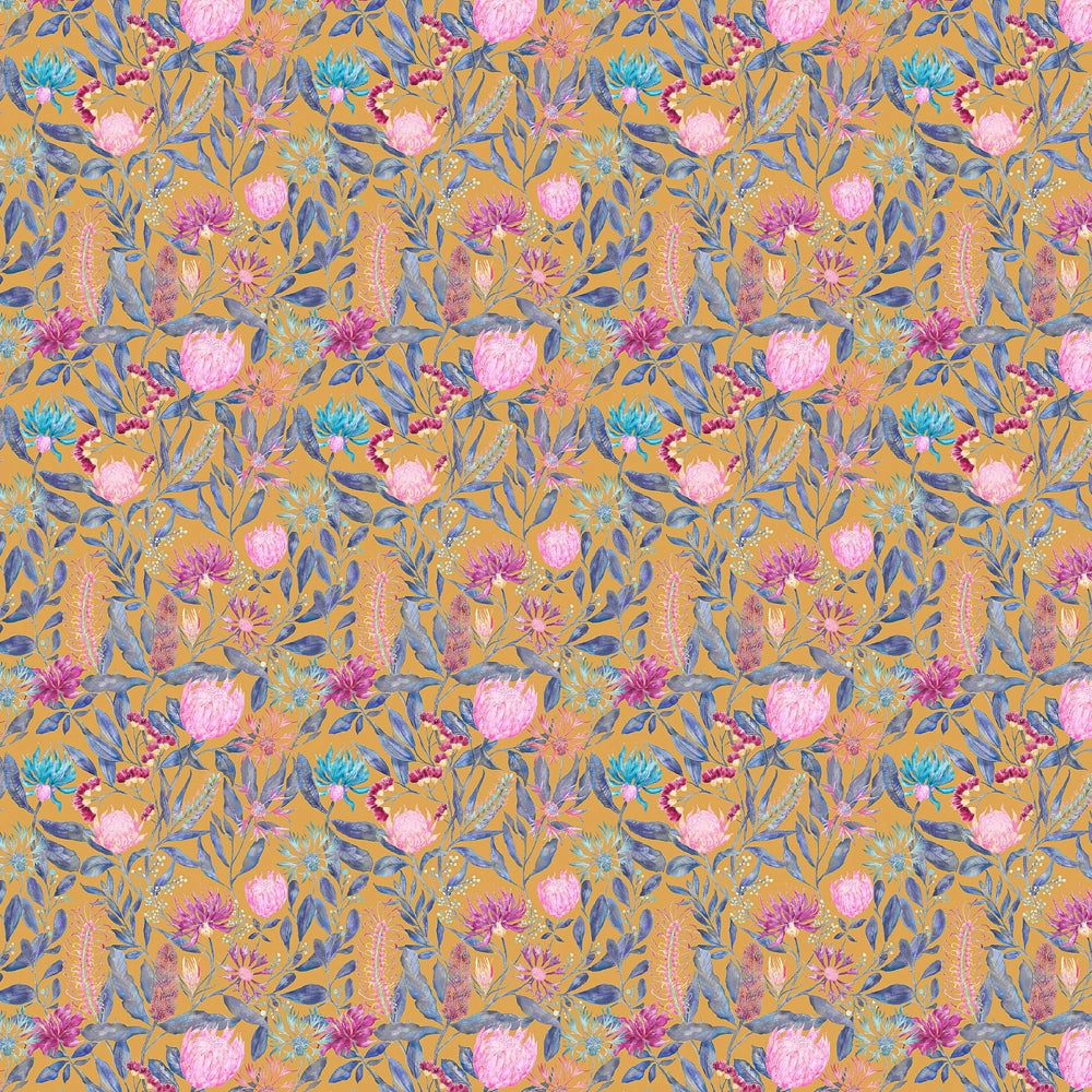 Fortazela Printed Cotton Fabric (By The Metre) Gold