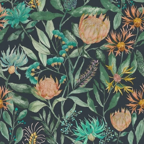 Fortazela Printed Cotton Fabric (By The Metre) Sapphire elegant table cloth  