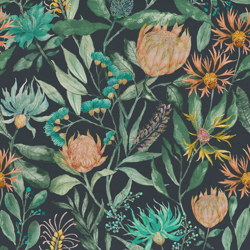 Fortazela Printed Cotton Fabric (By The Metre) Sapphire elegant table cloth  