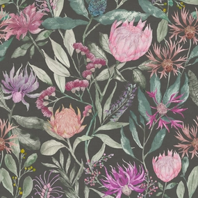 Fortazela Printed Fabric (By The Metre) Onyx elegant table cloth  