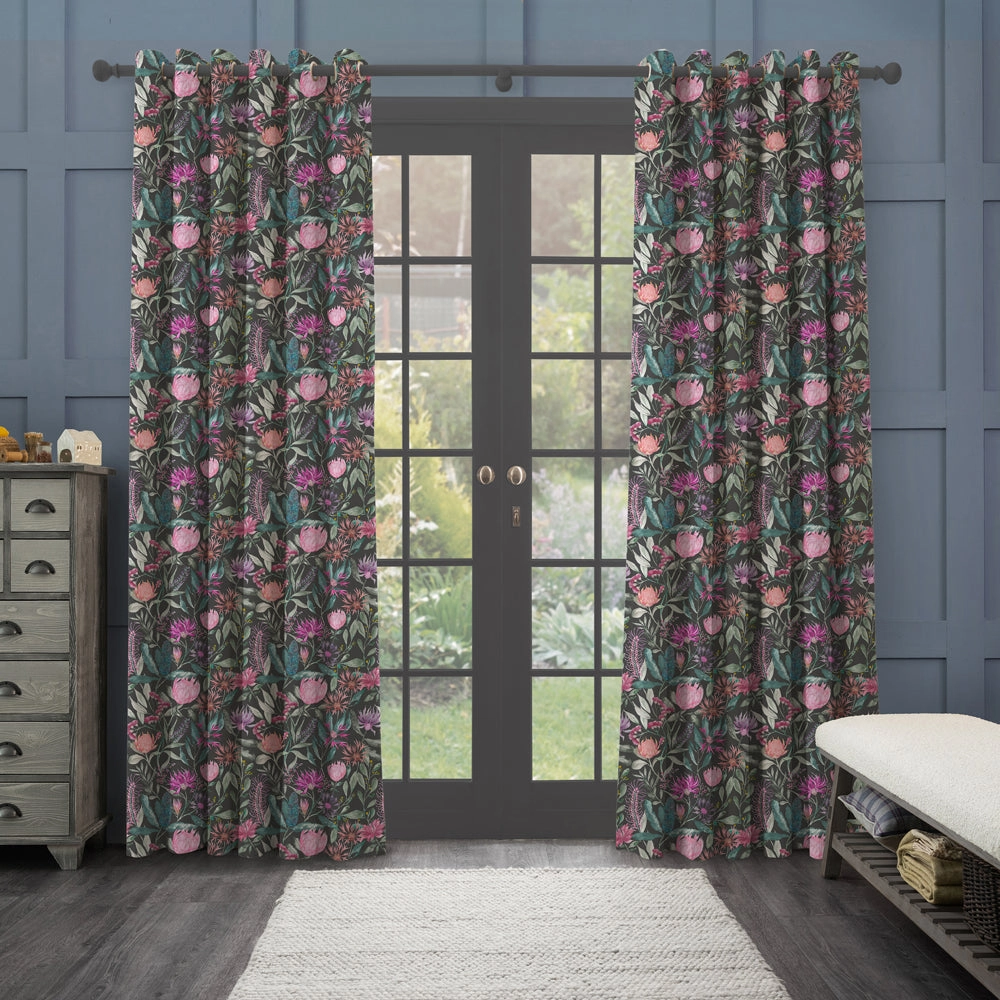 Fortazela Printed Made to Measure Curtains Onyx