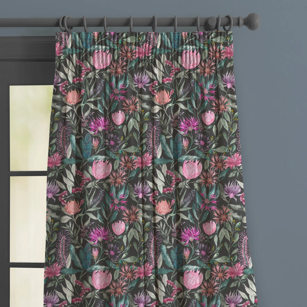 Fortazela Printed Made to Measure Curtains Onyx