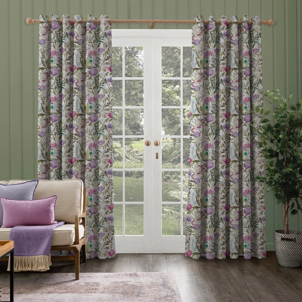 Fortazela Printed Made to Measure Curtains Violet