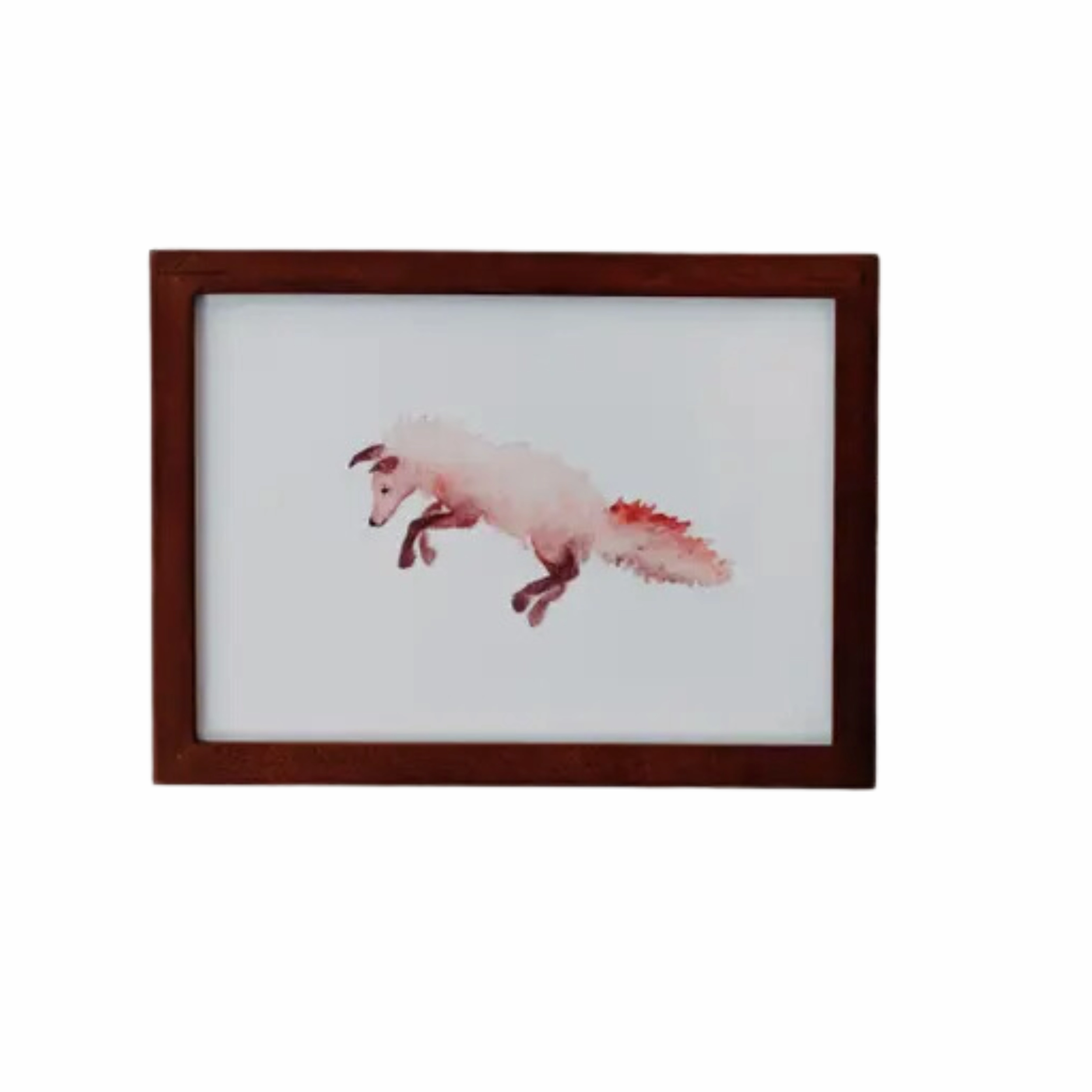 Fox in Snow Art Print framed wall decor