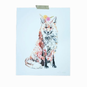 Fox Print 8x10 framed wall decor