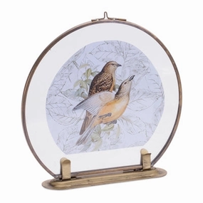 Frame w/Art 7.5"L x 7"H Copper/Iron/Glass interior room decor