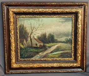 FRAMED AMERICAN LANDSCAPE OIL PAINTING classic mural painting