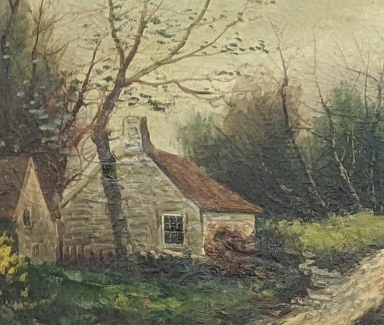 FRAMED AMERICAN LANDSCAPE OIL PAINTING