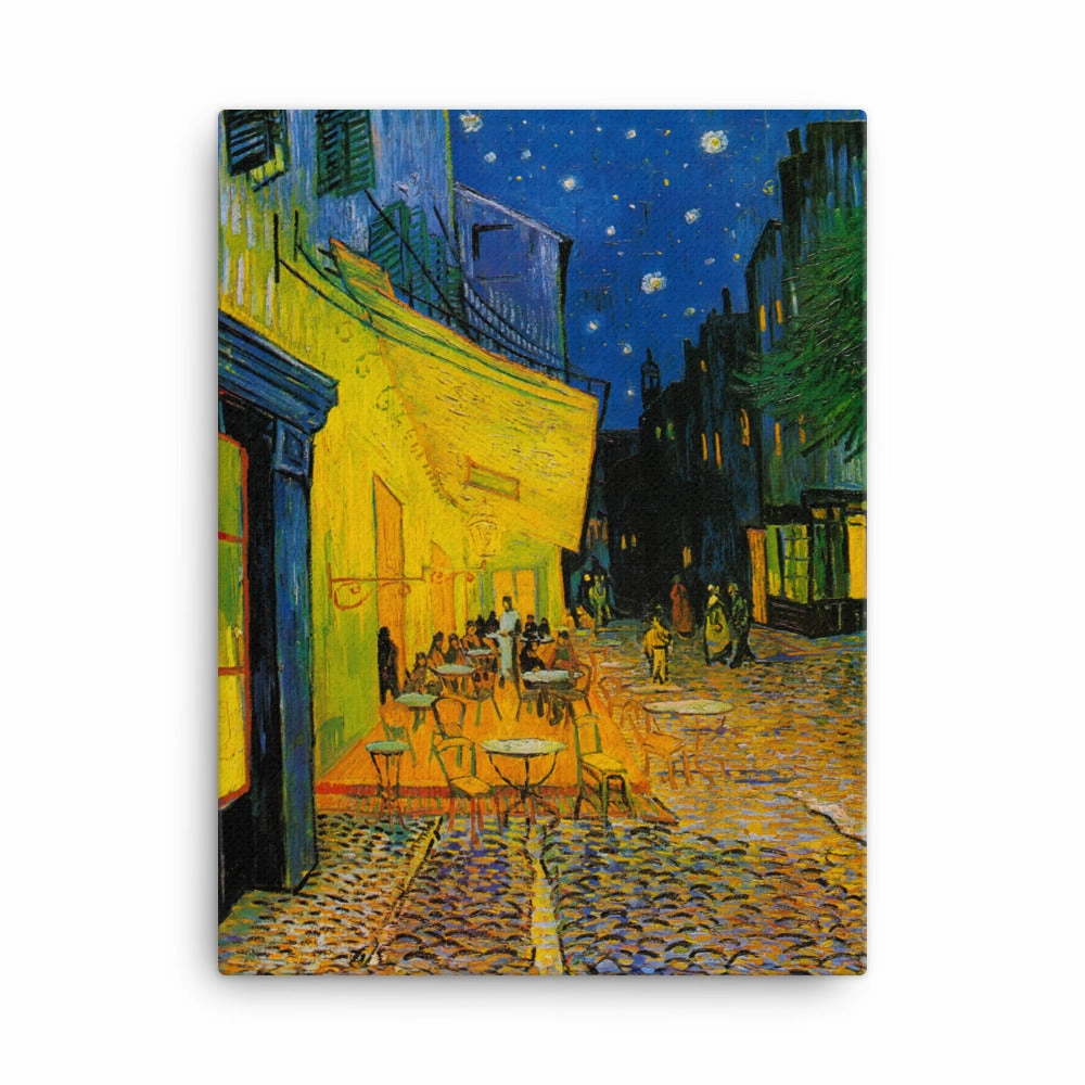 Framed canvas - Cafe terrace in the evening