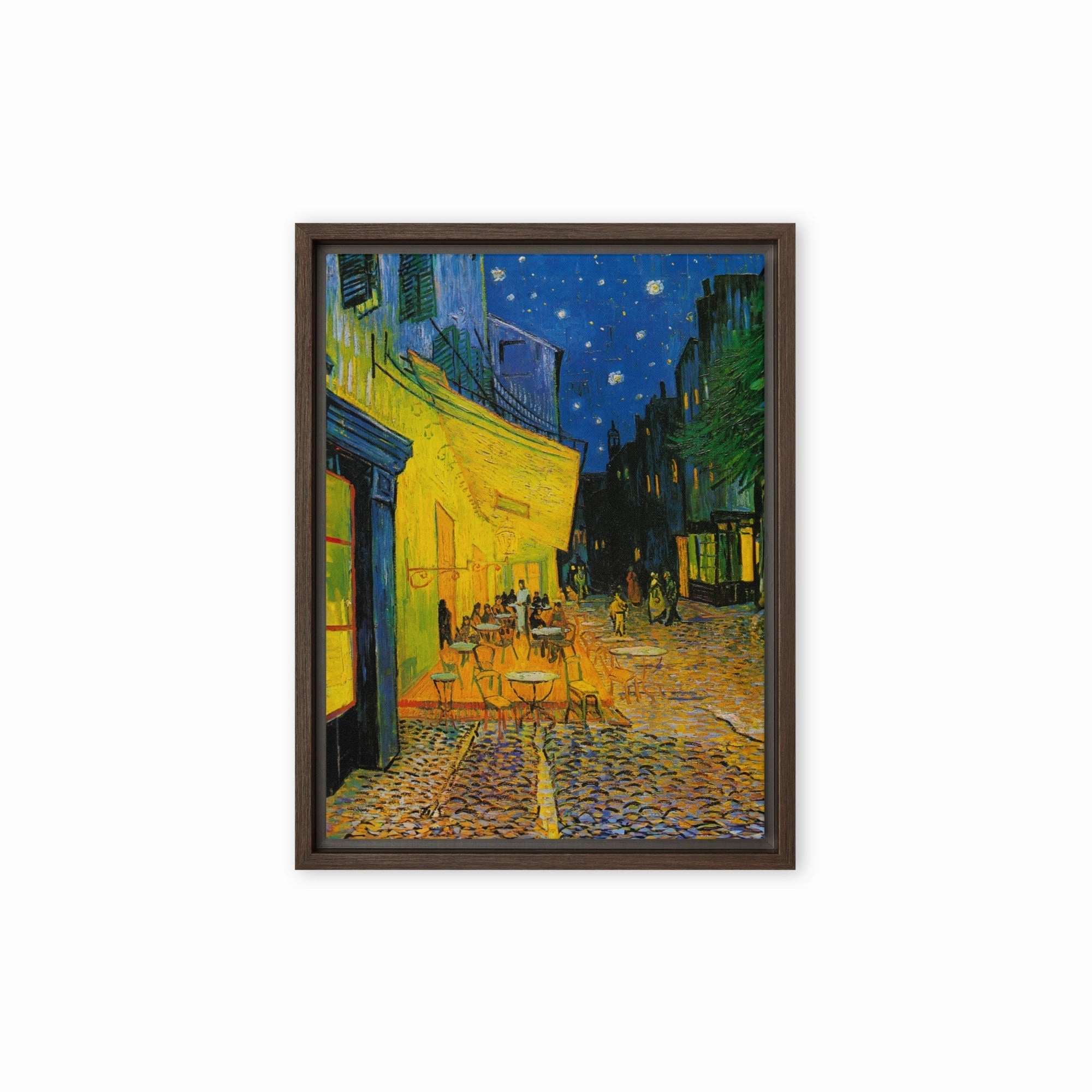Framed canvas - Cafe terrace in the evening
