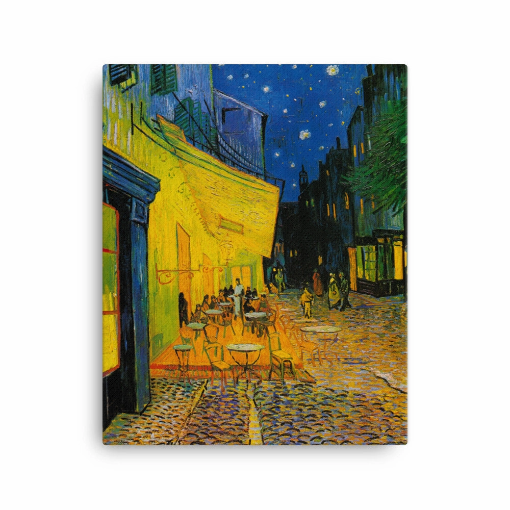 Framed canvas - Cafe terrace in the evening