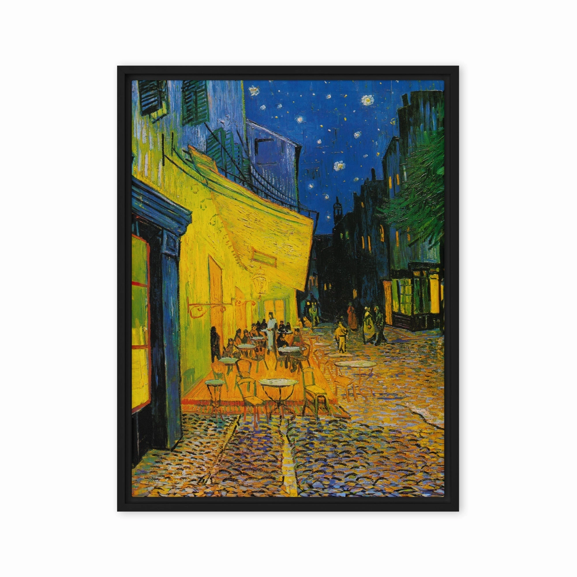 Framed canvas - Cafe terrace in the evening