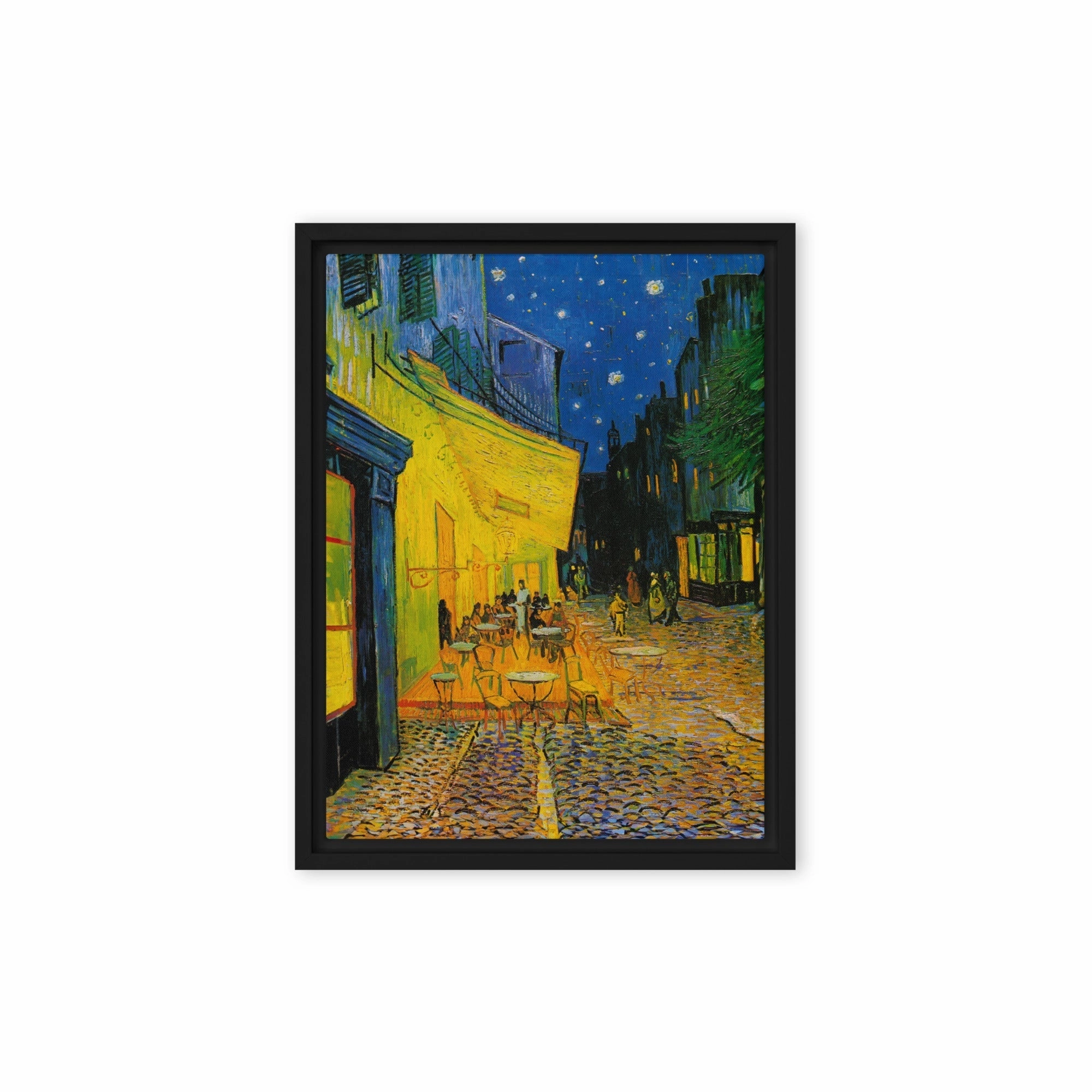 Framed canvas - Cafe terrace in the evening