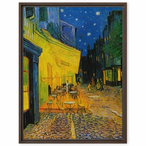 Framed canvas - Cafe terrace in the evening canvas mural art
