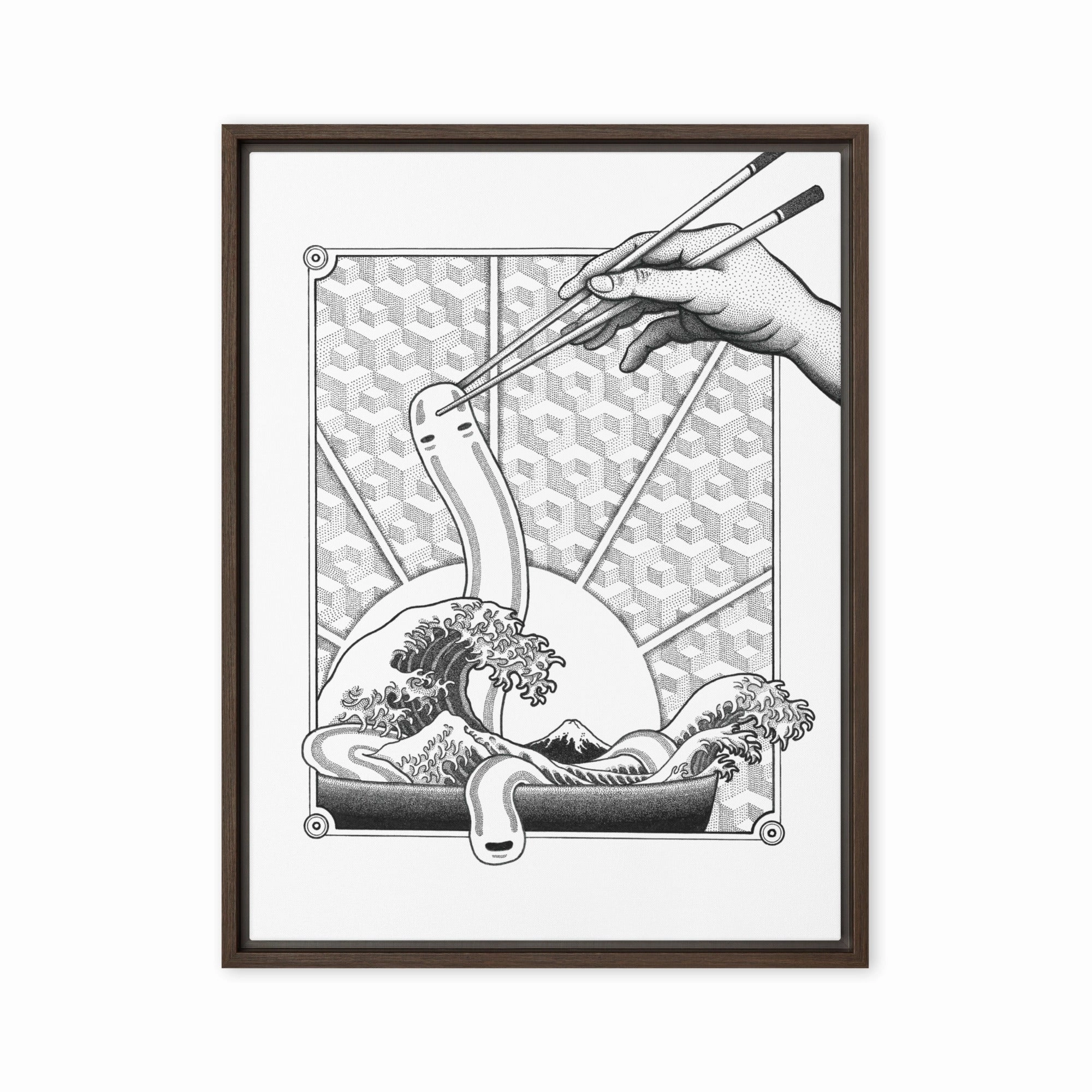 Framed Canvas - Ghibli Ramen canvas mural art