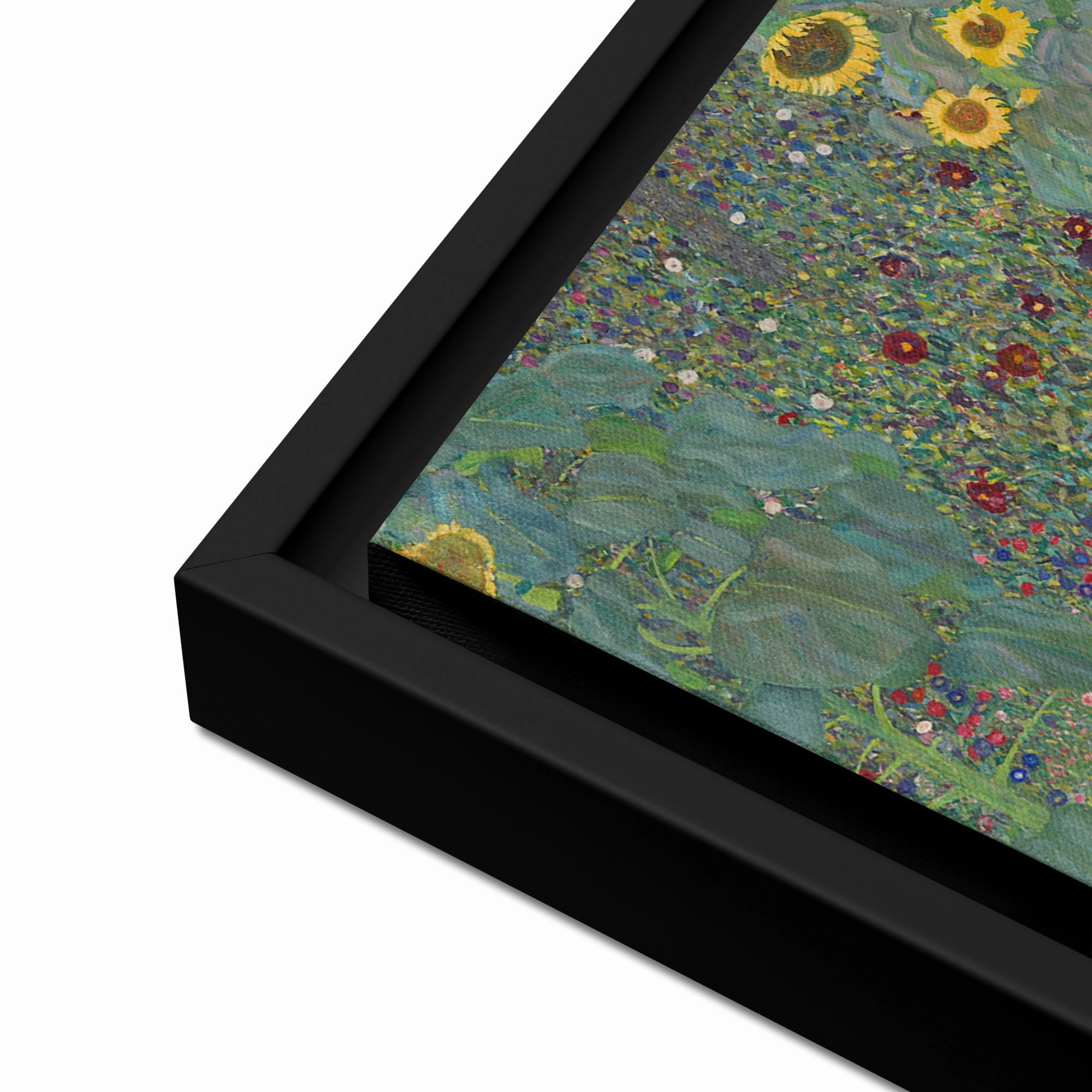 Framed Canvas - Gustav Klimt, Garden with Sunflowers