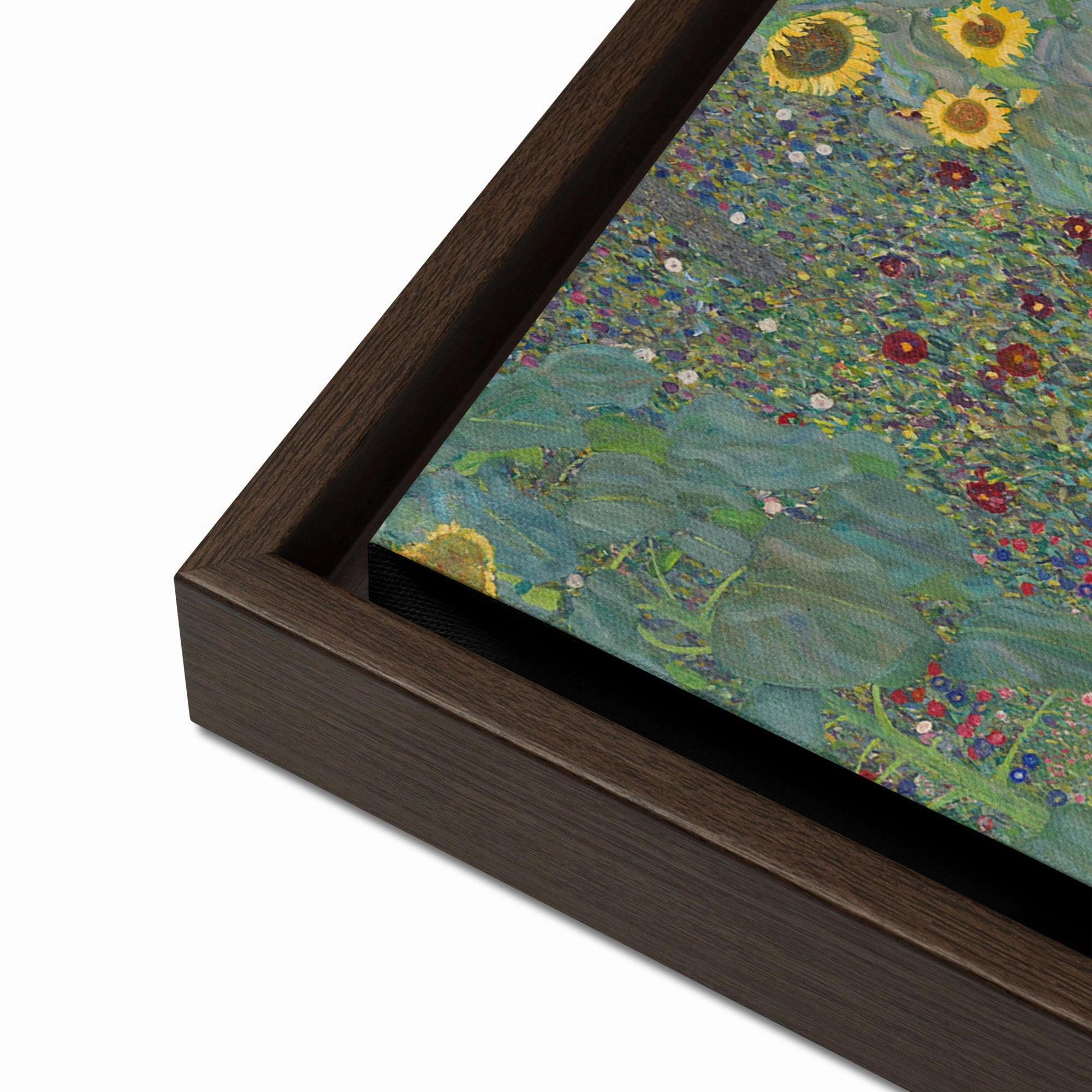 Framed Canvas - Gustav Klimt, Garden with Sunflowers