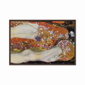 Framed Canvas - Gustav Klimt, Water Serpents II canvas mural art