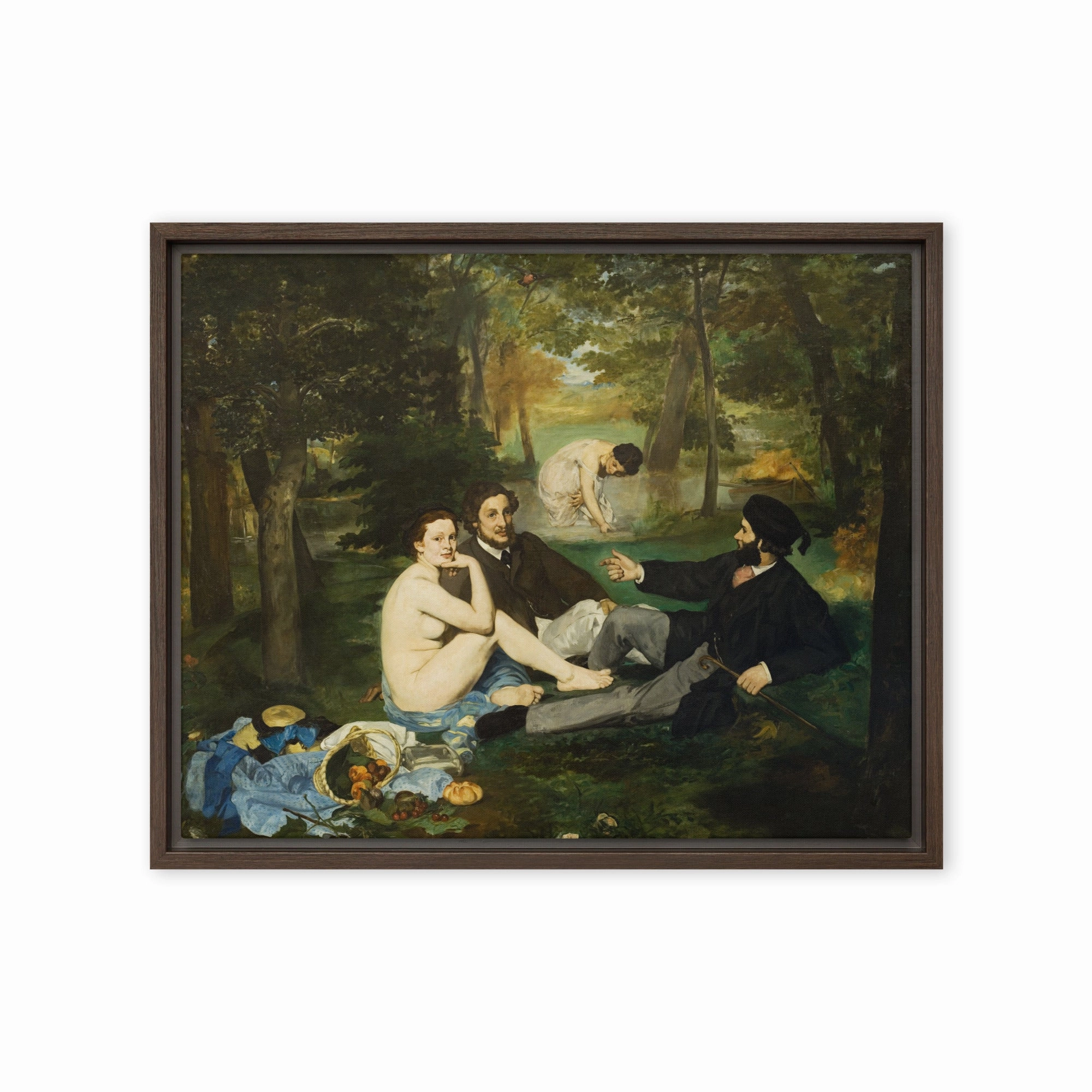 Framed Canvas - Lunch on the Grass, Edouard Manet