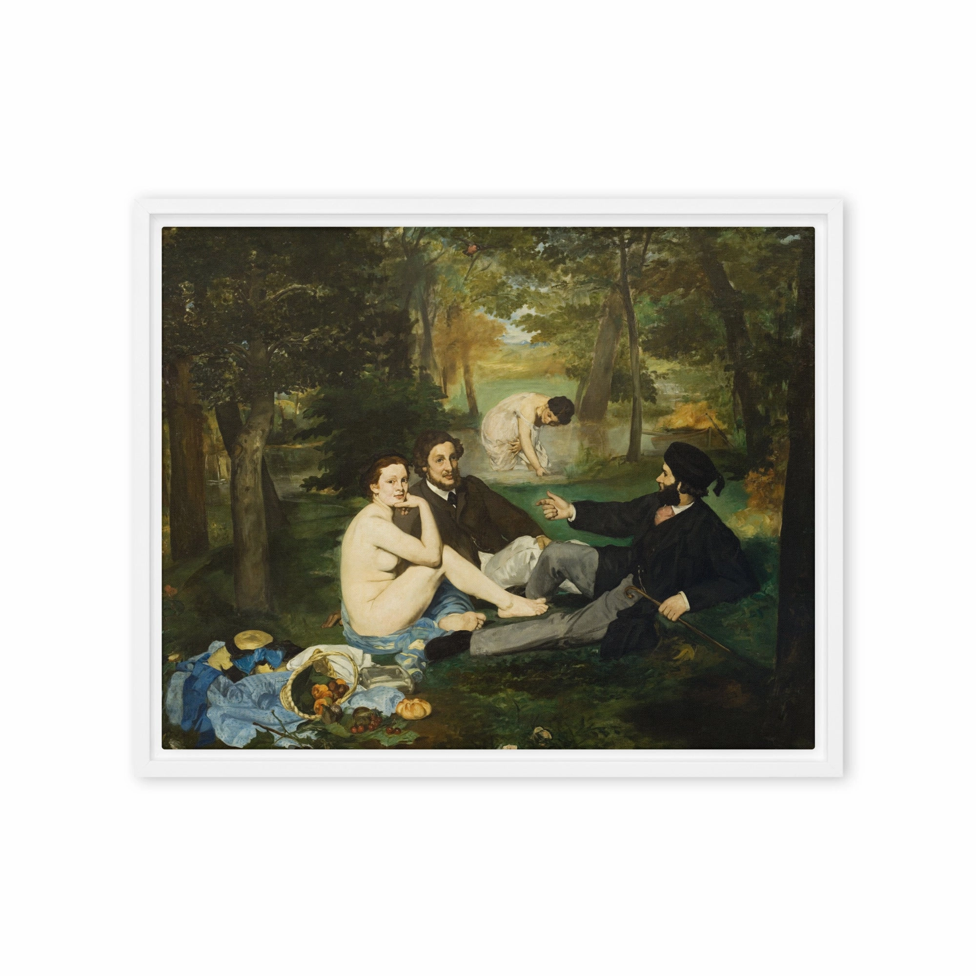 Framed Canvas - Lunch on the Grass, Edouard Manet