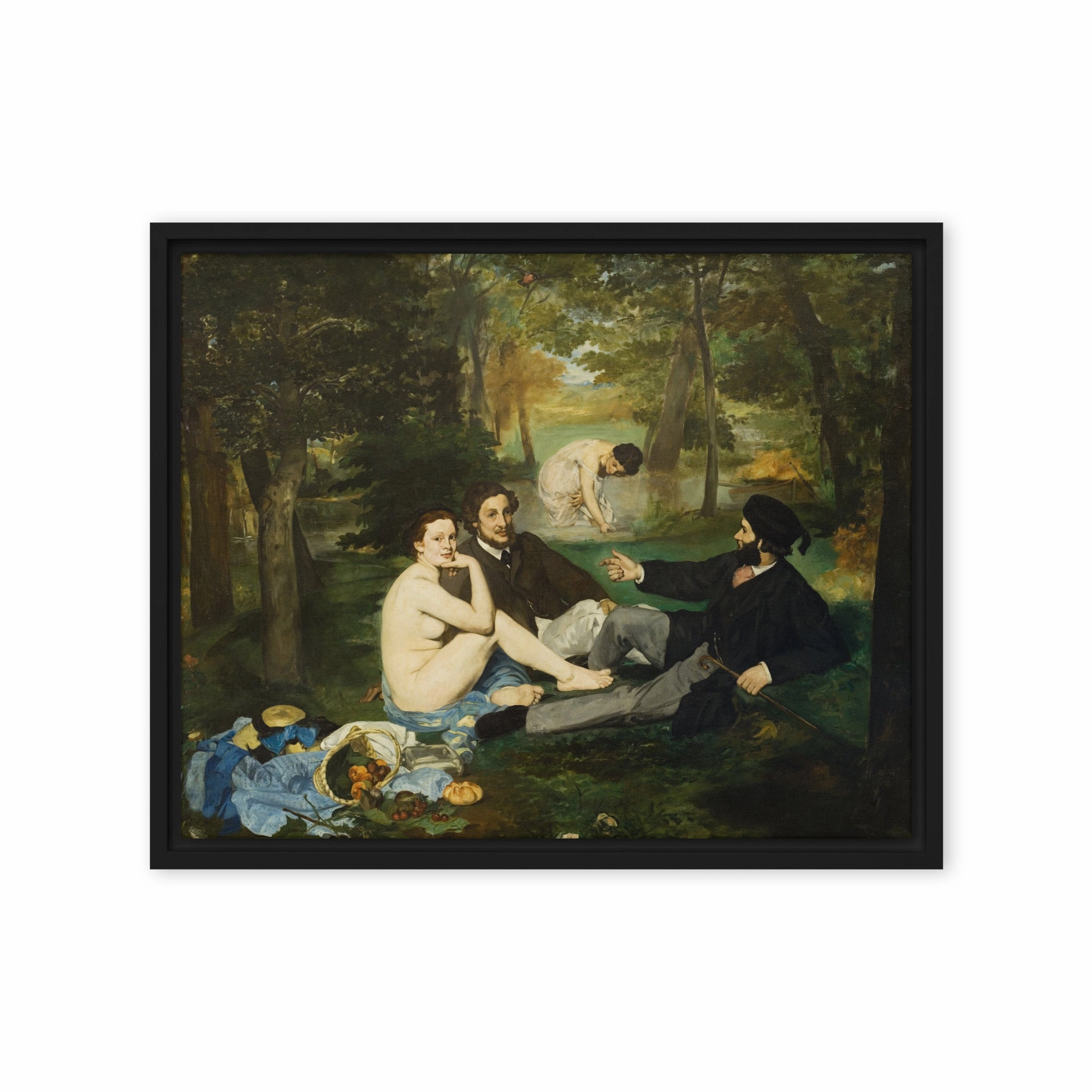 Framed Canvas - Lunch on the Grass, Edouard Manet