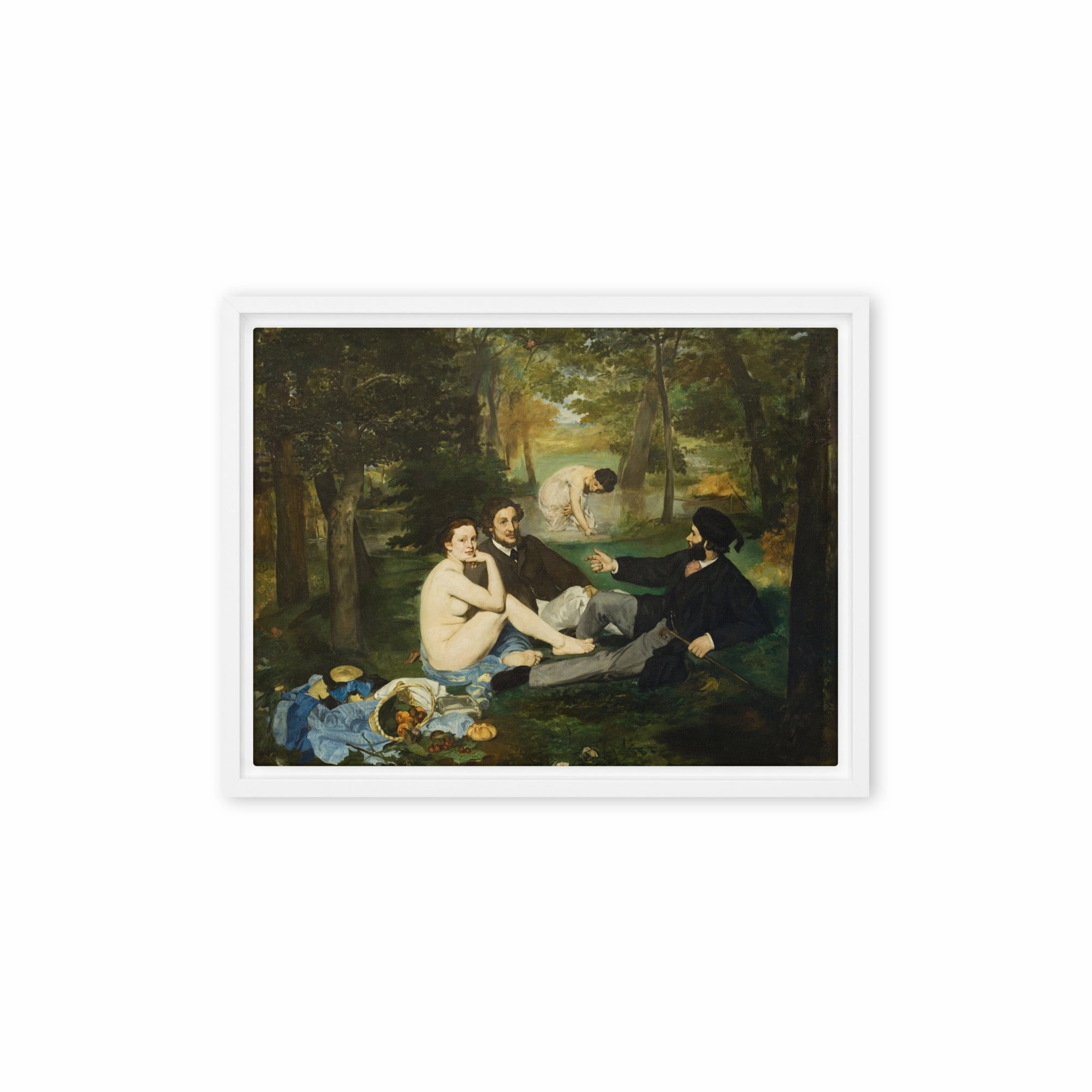 Framed Canvas - Lunch on the Grass, Edouard Manet