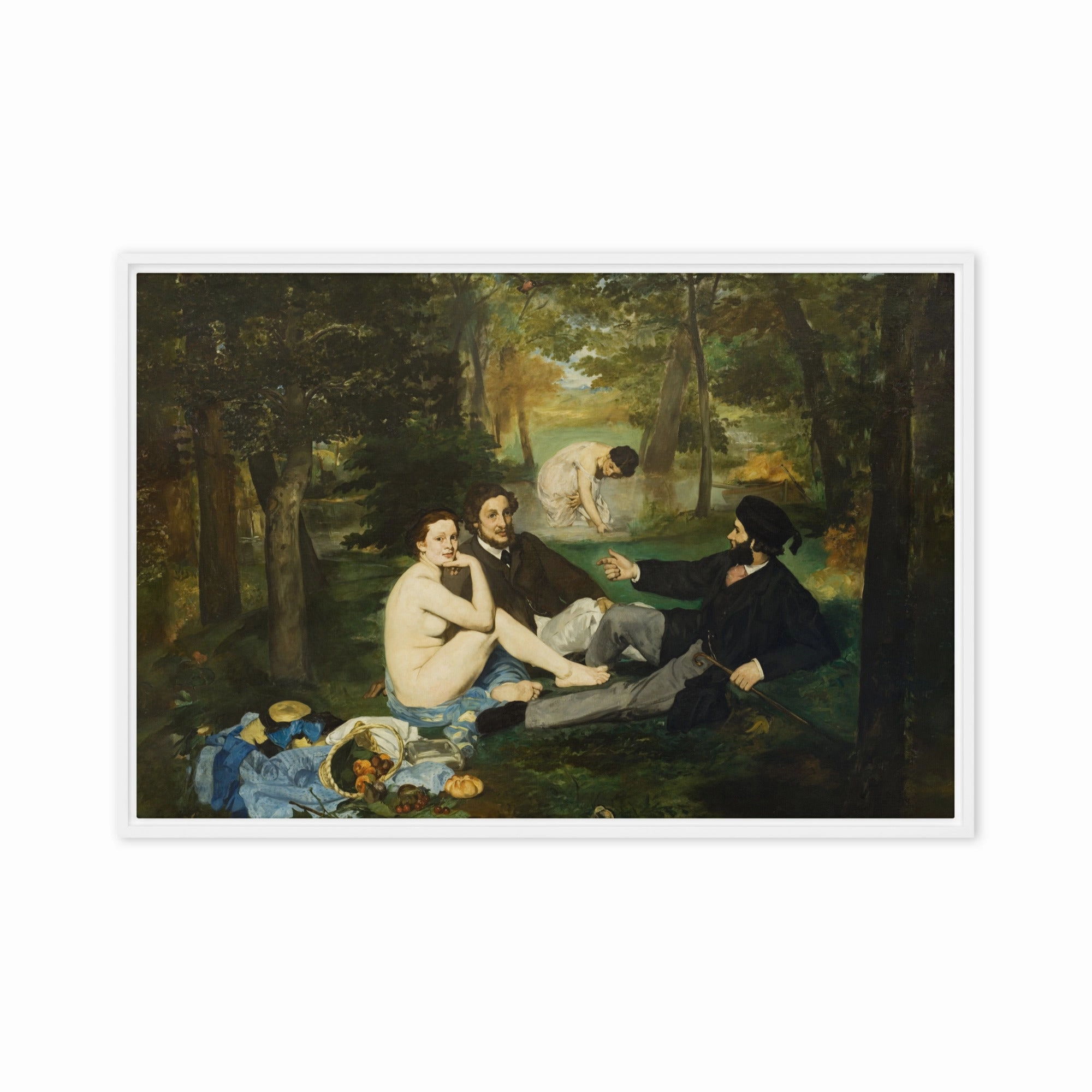 Framed Canvas - Lunch on the Grass, Edouard Manet