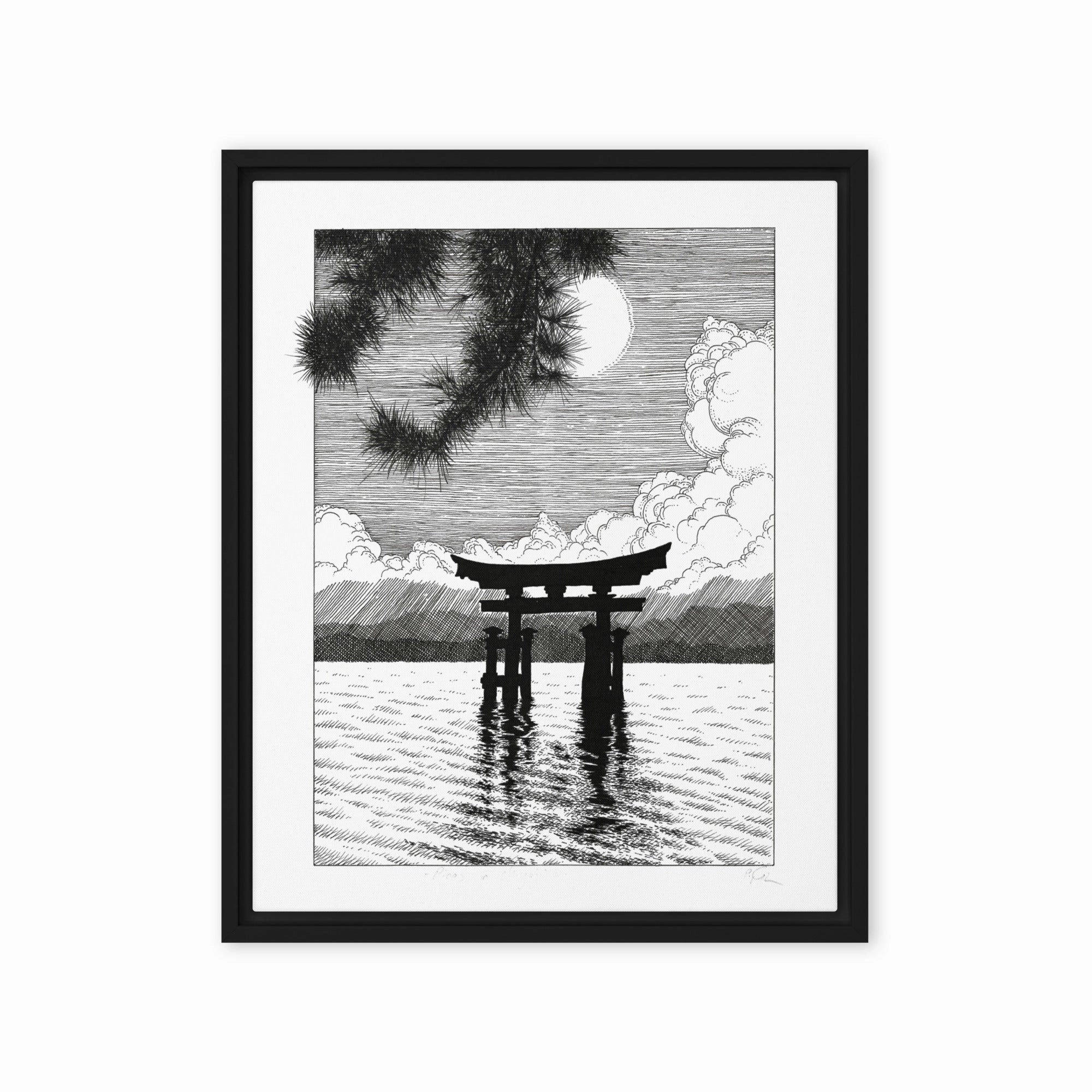 Framed Canvas - Miyajima