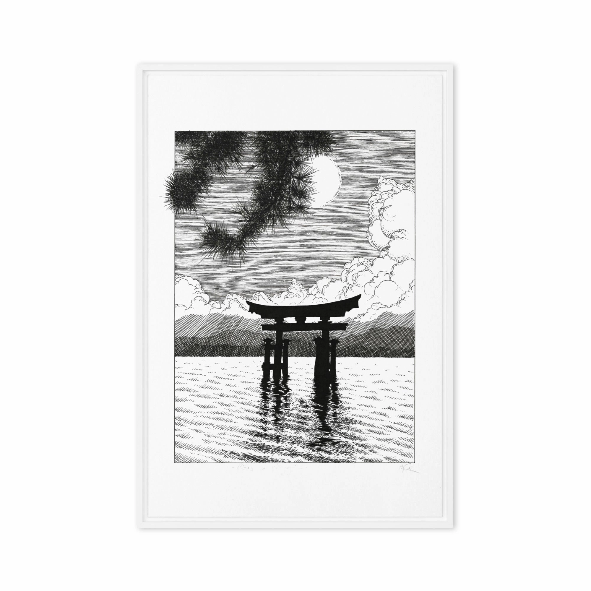 Framed Canvas - Miyajima