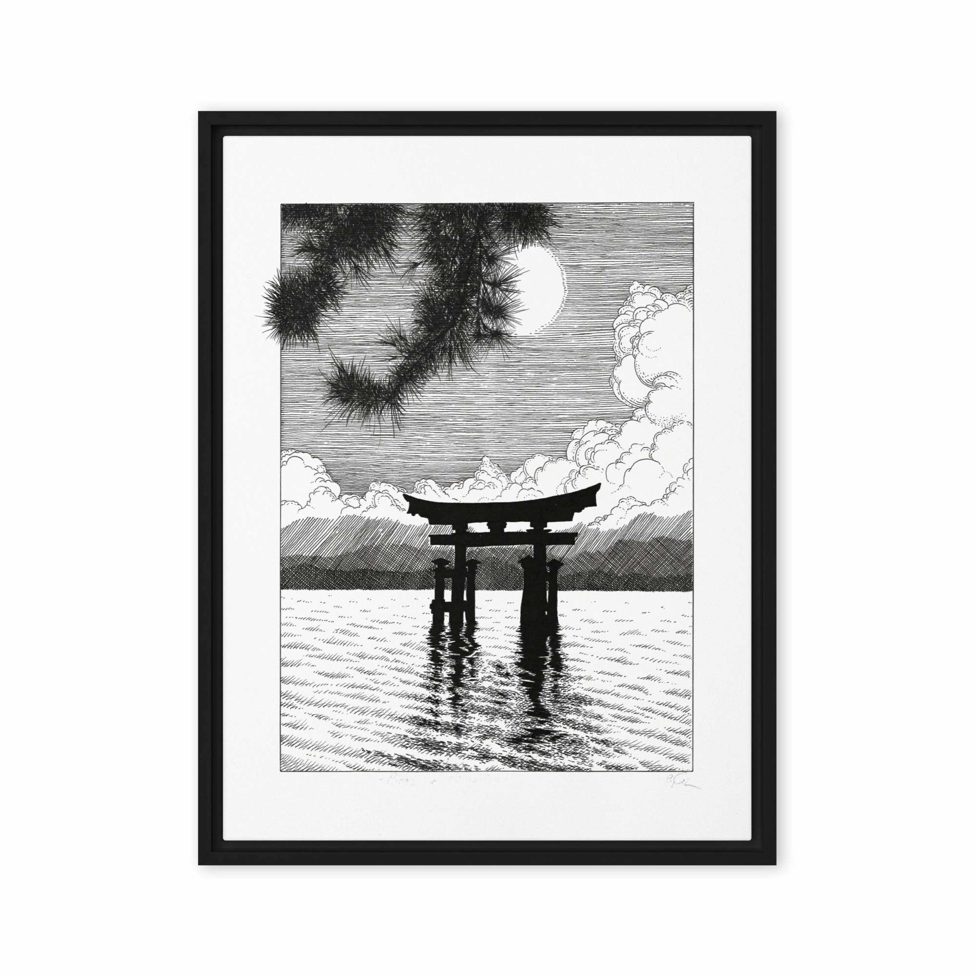Framed Canvas - Miyajima
