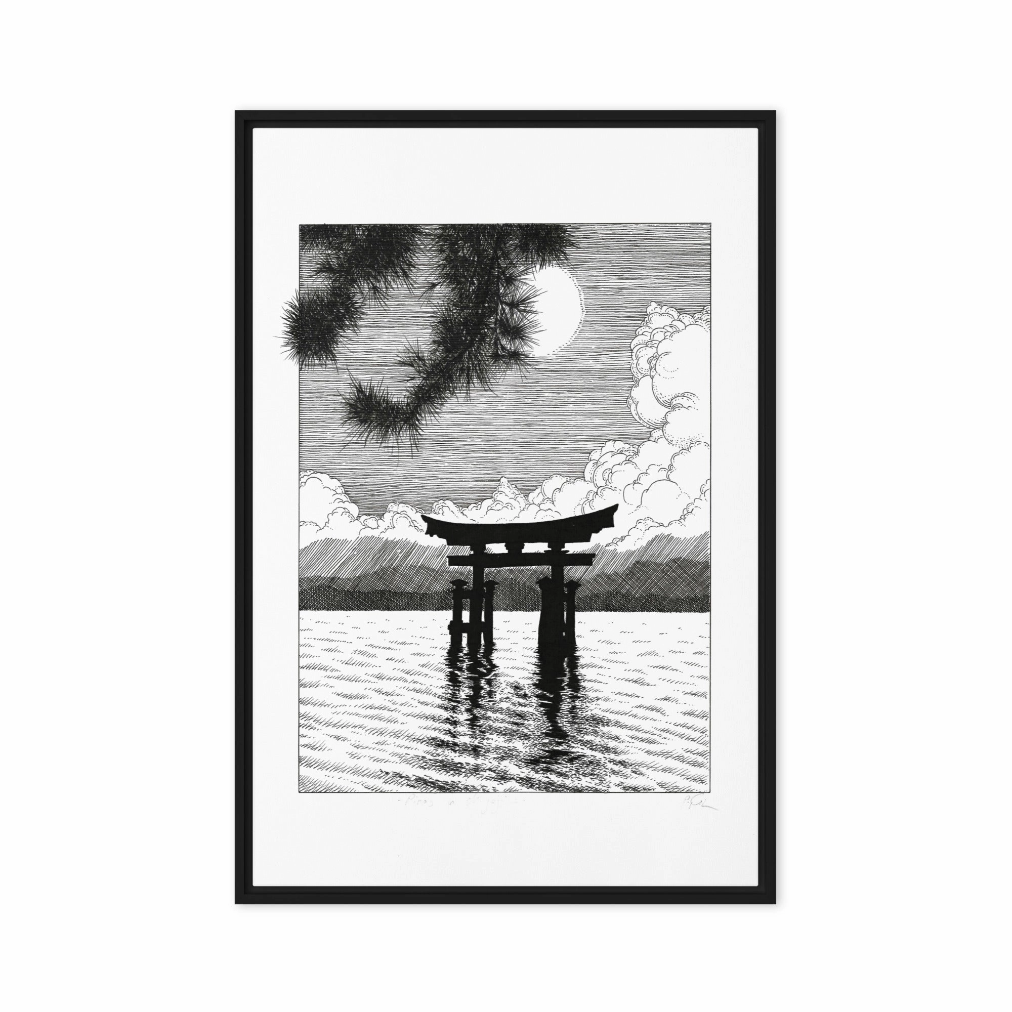 Framed Canvas - Miyajima